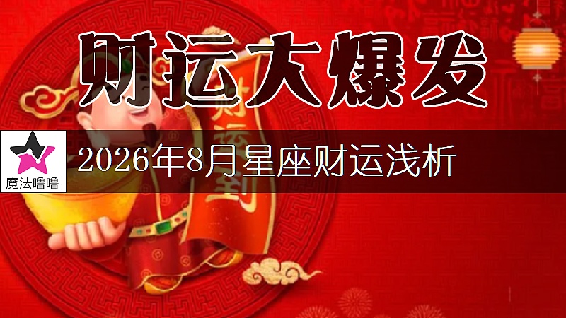 十二星座2026年8月财运解读