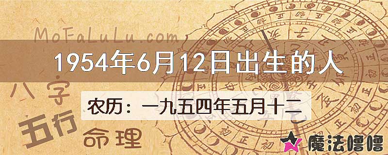 1954年6月12日出生的人