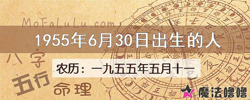 1955年6月30日出生的八字怎么样？