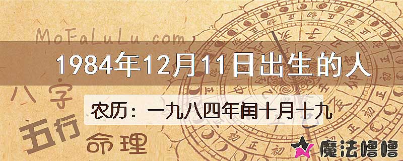 1984年12月11日出生的八字怎么样？