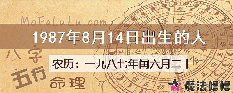 1987年8月14日出生的八字怎么样？
