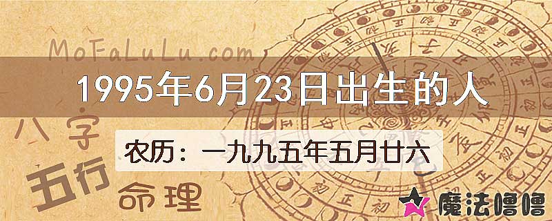 1995年6月23日出生的八字怎么样？