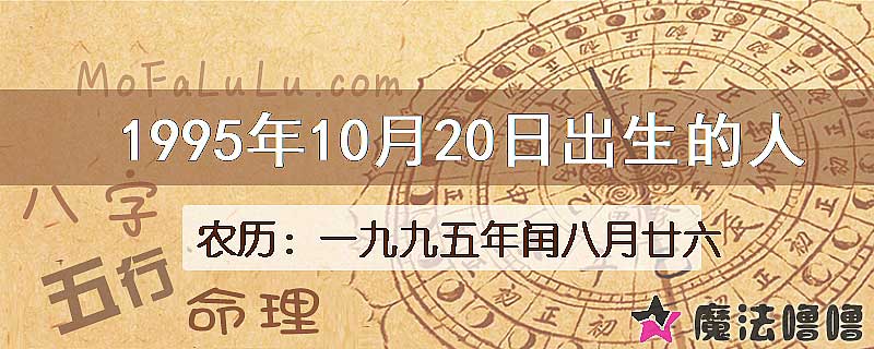 1995年10月20日出生的八字怎么样？