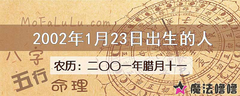 2002年1月23日出生的八字怎么样？