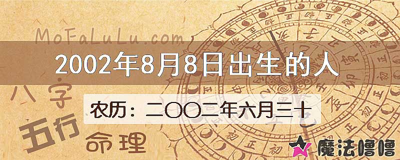 2002年8月8日出生的八字怎么样？