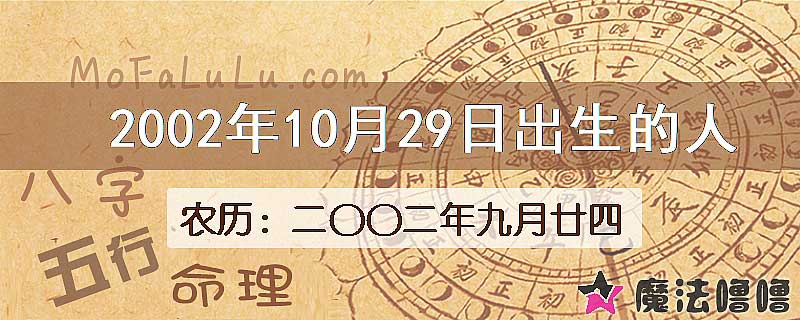 2002年10月29日出生的八字怎么样？