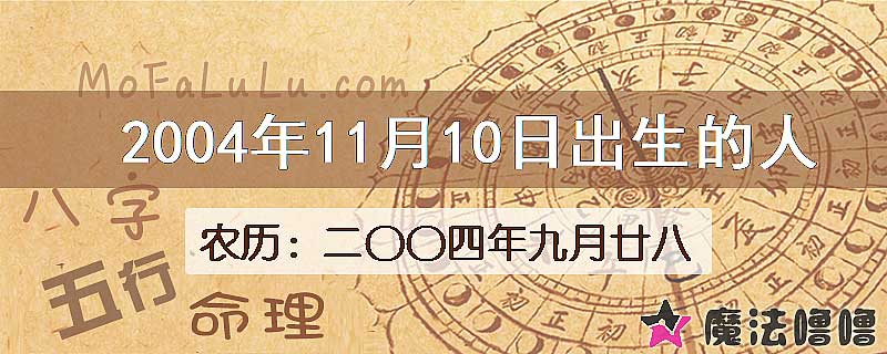2004年11月10日出生的人