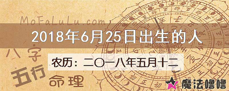 2018年6月25日出生的八字怎么样？