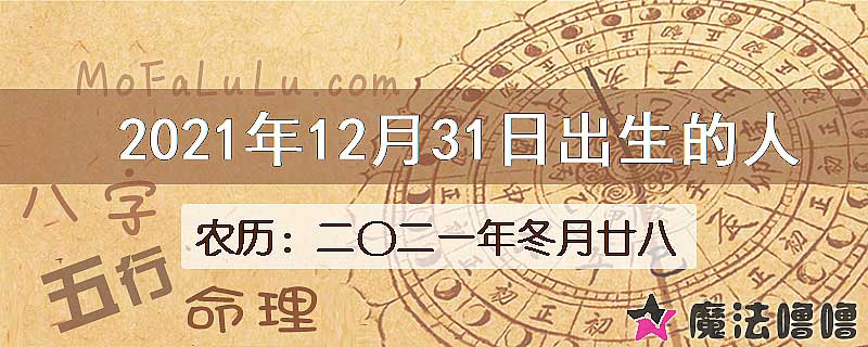 2021年12月31日出生的八字怎么样？