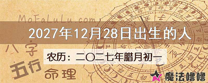 2027年12月28日出生的人