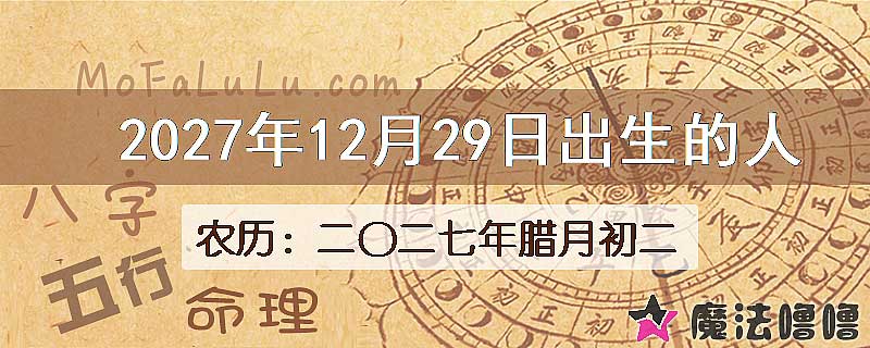 2027年12月29日出生的人