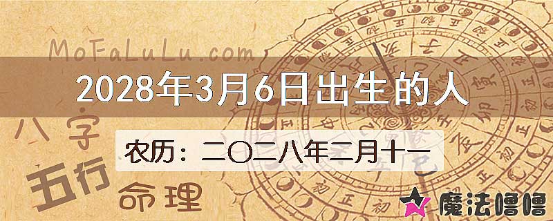 2028年3月6日出生的人