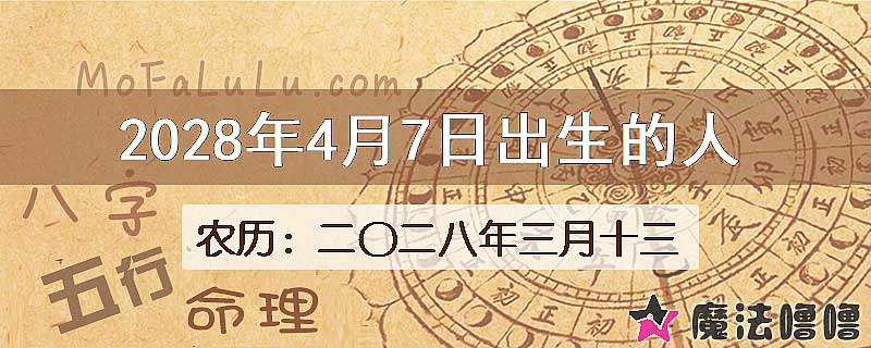 2028年4月7日出生的人