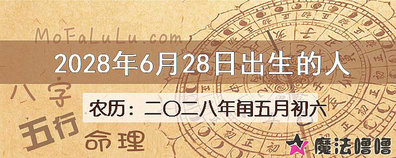 2028年6月28日出生的人