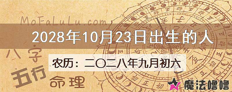 2028年10月23日出生的人
