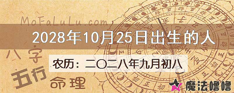 2028年10月25日出生的人