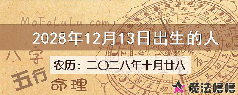 2028年12月13日出生的人