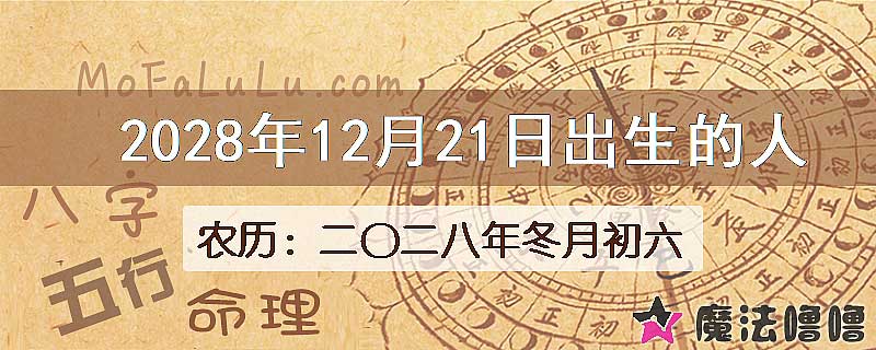 2028年12月21日出生的人