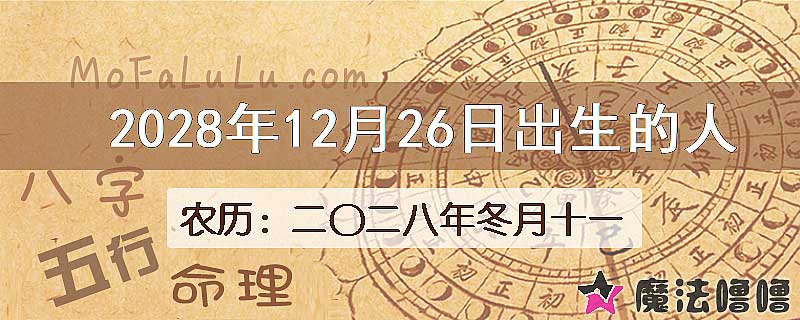 2028年12月26日出生的人
