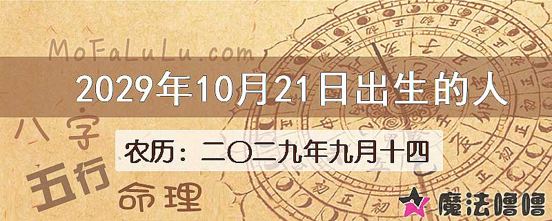 2029年10月21日出生的人