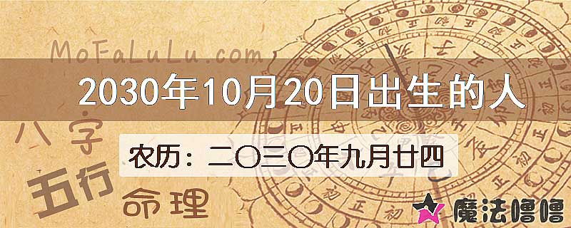 2030年10月20日出生的人