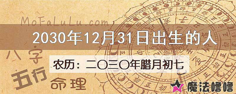 2030年12月31日出生的人