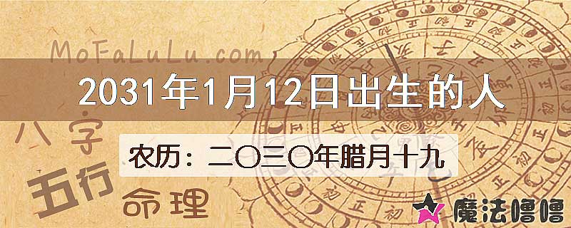 2031年1月12日出生的人
