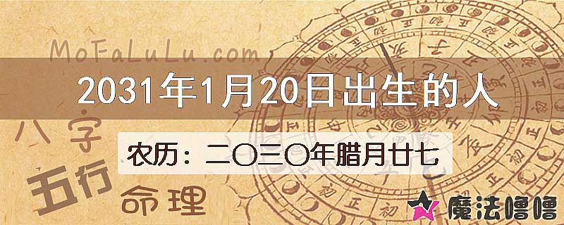 2031年1月20日出生的人