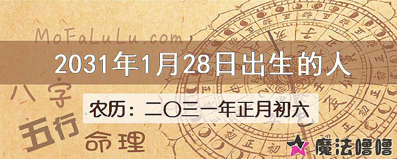 2031年1月28日出生的人
