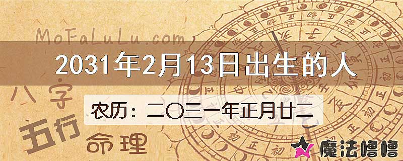 2031年2月13日出生的人
