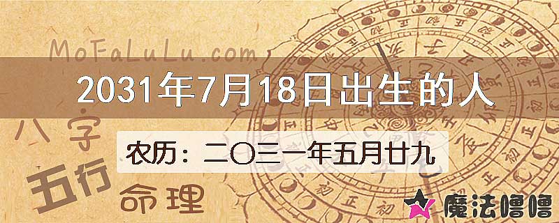 2031年7月18日出生的人