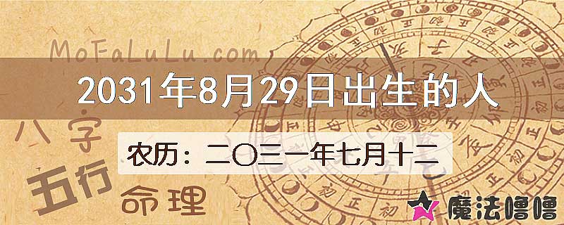 2031年8月29日出生的人