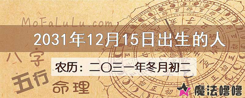 2031年12月15日出生的人