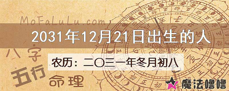 2031年12月21日出生的人