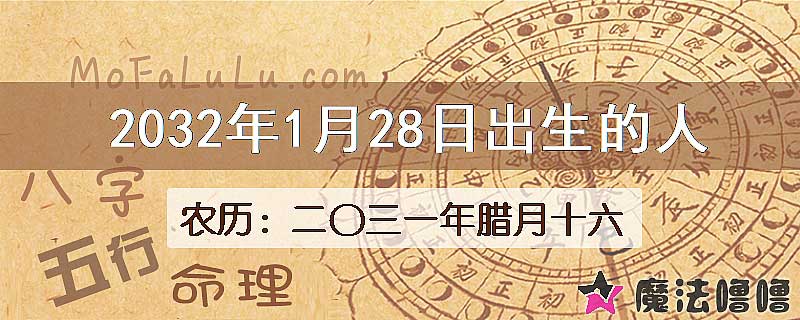 2032年1月28日出生的人
