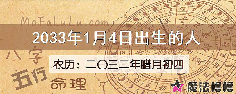 2033年1月4日出生的人