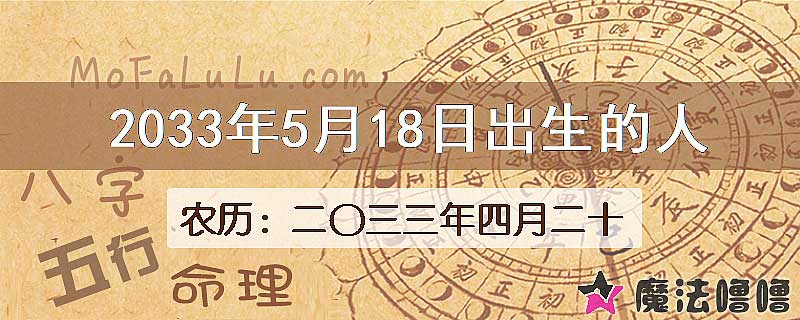 2033年5月18日出生的人