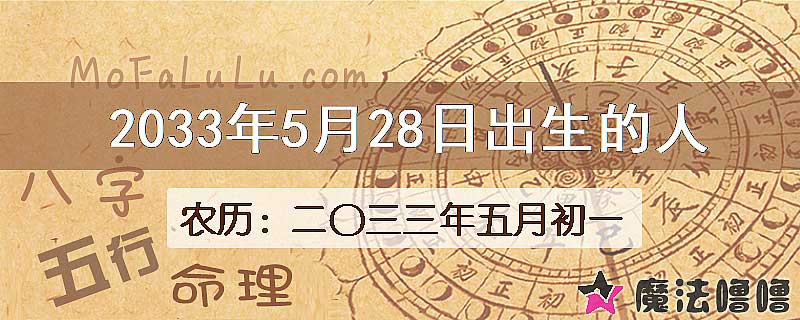 2033年5月28日出生的人