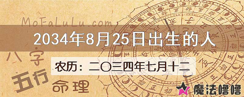 2034年8月25日出生的人