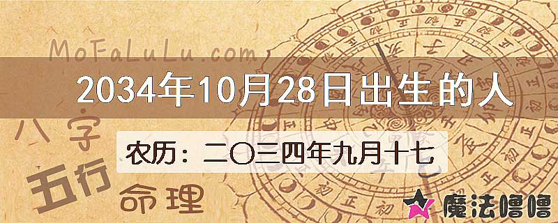 2034年10月28日出生的人