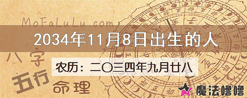 2034年11月8日出生的人