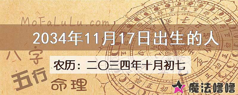 2034年11月17日出生的人