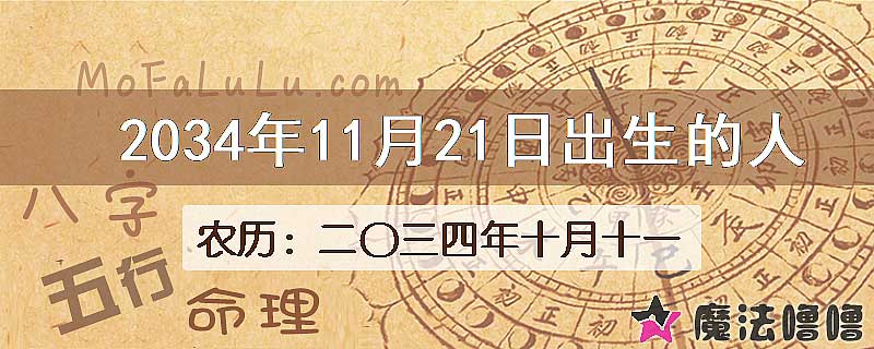 2034年11月21日出生的人