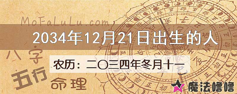 2034年12月21日出生的人