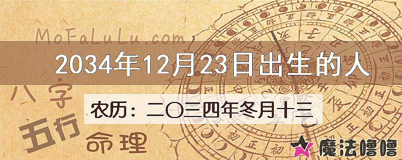 2034年12月23日出生的人