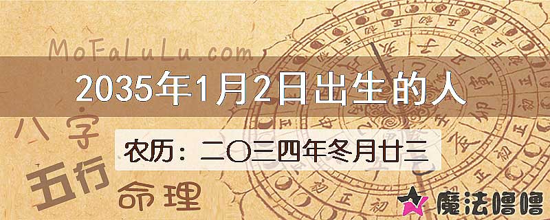 2035年1月2日出生的人