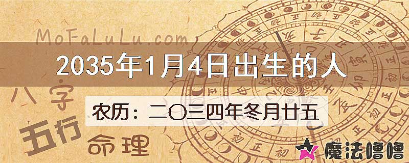 2035年1月4日出生的人