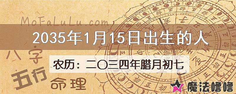 2035年1月15日出生的人