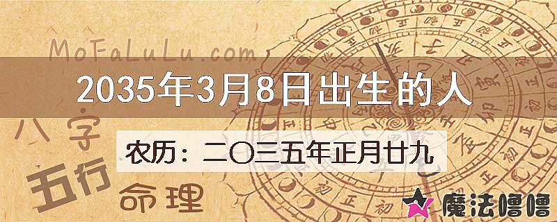 2035年3月8日出生的人