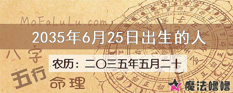 2035年6月25日出生的人